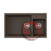 Omoikiri Tedori 86-2-LB-DC Tetogranit/темный шоколад